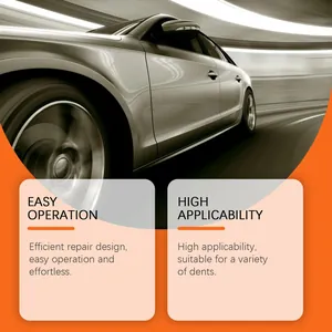 Infographic showing easy car dent repair operation and high tool applicability