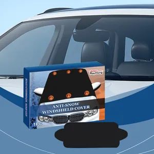 Detalle de la caja de embalaje de la cubierta de parabrisas de coche RayHong nieve