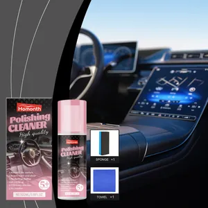 Kit completo per la pulizia degli interni dell'auto con spray, spugna e panno in microfibra