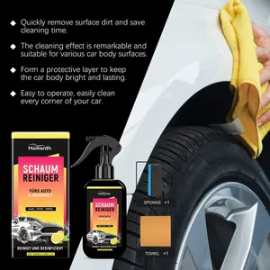 Homonth Auto-Schaumreiniger-Set mit Schwamm und Tuch für die gründliche Reinigung