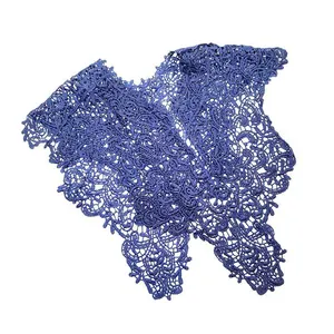 Women Detachable Collar Lace Shawl Polyester Hollow Out Embroidered Floral Sweet Style Fashion Accessories Short Shawl Top