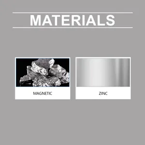 Close-up detail of the magnetic and zinc material components used in the coating spray