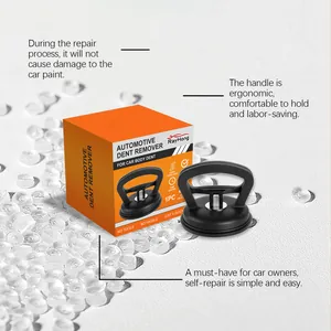 Detail view of black car dent suction cup tool with RayHong branded box packaging