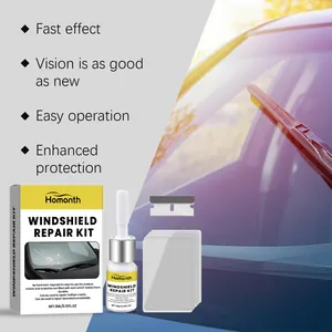 Homonth Windshield Repair Kit with resin bottle and scraper for glass crack restoration