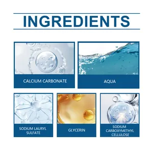 Detailweergave van de ingrediënten voor auto krasverzorgingspasta met calciumcarbonaat.