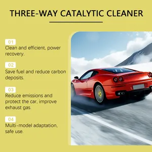 Illustrated automotive maintenance benefits for cleaning vehicle engine and reducing carbon