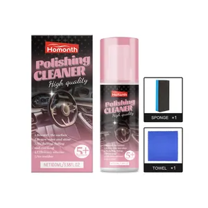 Kit rinnovo interni auto premium con spray detergente lucidante da 100ml, spugna e panno