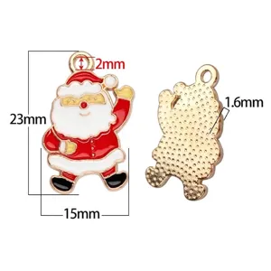 Detail view of Santa Claus pendant with dimensions 23mm by 15mm