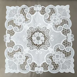 Vintage Spitze Bestickte Sofadecke Handtuch Ausgeschnitten Quadratische Tischdecke Staubdicht Für Haus Dekoration