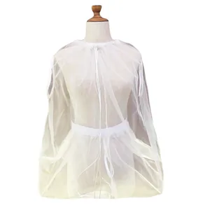 Funda de enagua de novia de malla blanca transparente para guardar y proteger vestidos