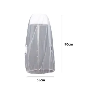 Funda protectora de malla para vestido de novia, dimensiones 90 cm por 65 cm