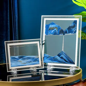 Quadro di sabbia mobile blu clessidra dinamica paesaggio marino 3D decorazione