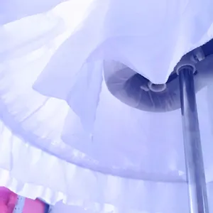 High-quality white tiered bridal wedding petticoat with metal hoop for Lolita dress
