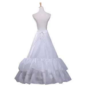 Full volume white bridal petticoat with double steel hoops for wedding dresses