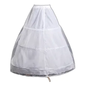 Can-can de novia blanco con 3 aros y malla para vestido de princesa con volumen