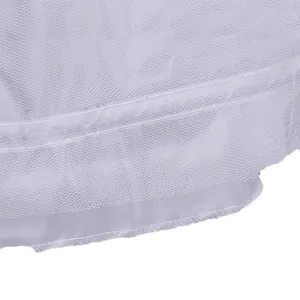 White mermaid bridal petticoat with high-density hard gauze mesh and elegant satin hemline.
