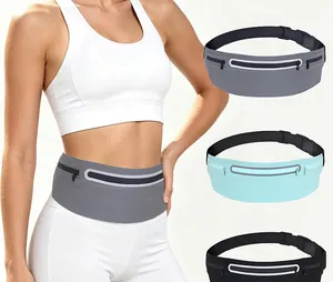 Lightweight running waist bag variants in grey, mint green and black colors
