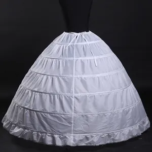 White 6-hoop wedding dress petticoat for Lolita skirts and ball gowns