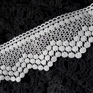 Vintage Eleganter Wasserlöslicher Spitzenbesatz Milchseide Bestickt Hohl DIY Nähzubehör Für Hochzeitskleid Kleidung Dekor