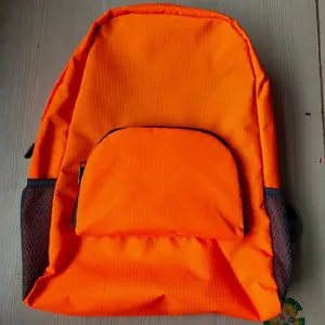 Leichter und faltbarer orangefarbener Outdoor-Sportrucksack aus Oxford-Gewebe