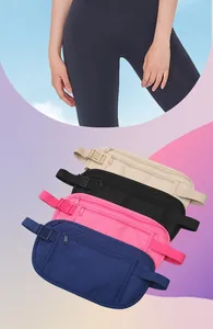Multi-color slim anti-theft waist bags for travel with multiple zipper pockets