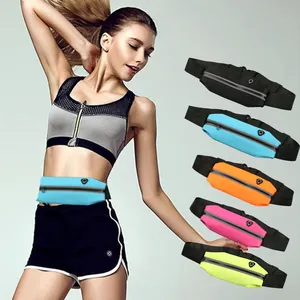 Sac Banane de Sport Imperméable Hommes Femmes Ceinture de Course Pochette de Téléphone Cachée Sacoche de Fitness Réglable