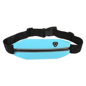 Sac de taille de sport bleu imperméable avec sangle réglable et port pour casque