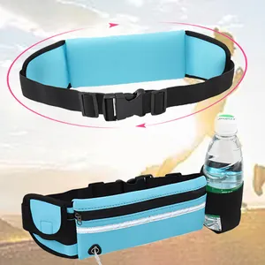 Sac banane de sport étanche léger avec porte-bouteille et détail de bande réfléchissante
