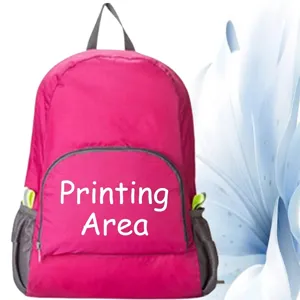 Faltbarer, leichter, fuchsiafarbener Outdoor-Sportrucksack aus Oxford-Gewebe