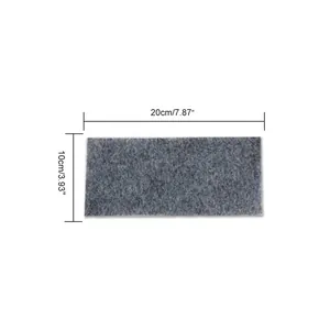 Dimensiones detalladas del paño gris de reparación de arañazos de coche (20x10cm)