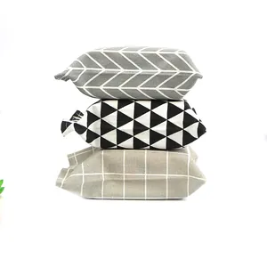 Japanese style cotton linen tissue box covers with minimalist geometric patterns for home and car