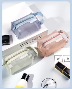 Tragbare Nylon-Netztaschen in drei Farben, ideal für Kosmetik, Münzen und Kleinteile
