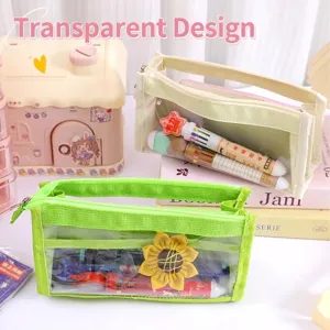 Federmappe Transparente Große Kapazität Sechs Lagen Schreibwarentasche Für Jungen Mädchen Schüler Schule Prüfung Büro Make-up Tasche