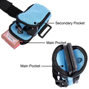 Adjustable sports phone arm bag with dual pockets for running and gym fitness equipment