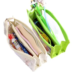 Große Kapazität mehrschichtige transparente Federtasche minimalistisch Schreibwaren Tasche