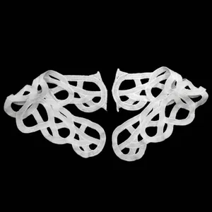 Milk Silk Water Soluble Lace Paired Symmetrical Collar 3D Hollow Embroidery Floral DIY Apparel Sewing Trim Accessory