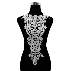 Milk Silk Water Soluble Lace Collar Flower DIY Clothing Accessories Elegant Hollow Out Embroidery Floral Chest Flower Patch