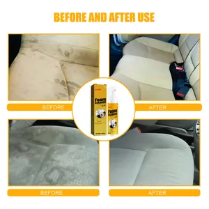 Eficacia del limpiador de espuma para interiores de coche antes y después de la limpieza