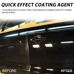 Before and after comparison of car paint quick effect coating agent for shiny finish