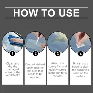 Step-by-step guide for using professional car windshield repair kit agent to fix glass cracks
