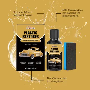 Vista dettagliata del kit di ripristino della plastica Homonth con spugna e punti chiave