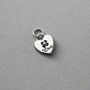 925 Sterling Zilveren Hart Hanger Retro Verouderd Love Knoop DIY Sieraden Maken Voor Armband Ketting Accessoires