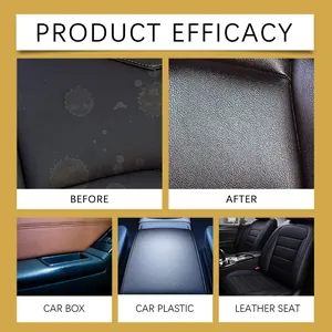 Risultati prima e dopo dell'efficacia del restauratore di plastica e pelle dell'auto