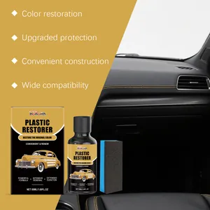 Kit rinnova plastiche auto Homonth con spugna applicatrice e vista dell'abitacolo
