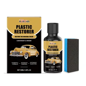 Kit rinnovatore plastica auto Homonth 50ml con spugna per rinnovo professionale interni.