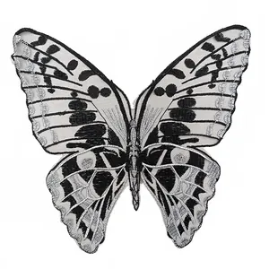 Exquisite Butterfly Pattern Embroidery Patch Water Soluble Mesh Applique For DIY Clothing Sewing Polyester Lace Accessories