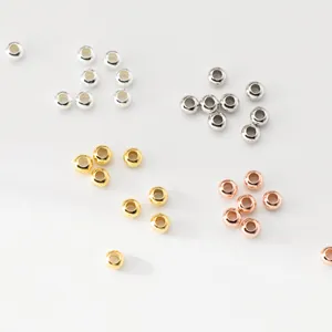 925 Sterling Silver Abacus Beads Electroplated Flat Beads Spacer Beads For DIY Jewelry Making Bracelet Material Accessories
