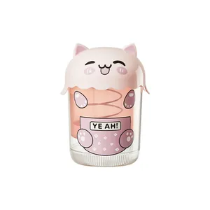 Filtre à yaourt au design de chat mignon avec ressort de pression pour séparation