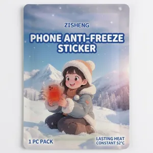 Winter outdoor self-heating phone warmer sticker for anti-shutdown protection, 1-pack
