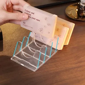 Transparante oogschaduw palette organizer met 4 vakken voor kaptafel